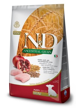 Natural And Delicious Ancestral Dry Chicken  Puppy Mini 800g